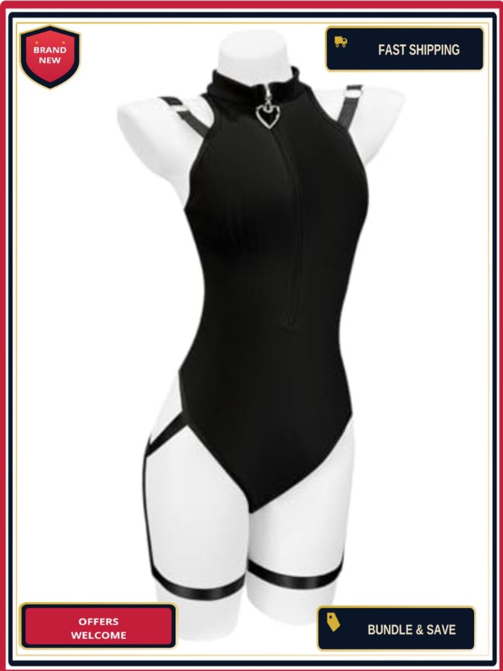 Fishnet Mesh Turtleneck Bodysuit Lingerie Cosplay Costume